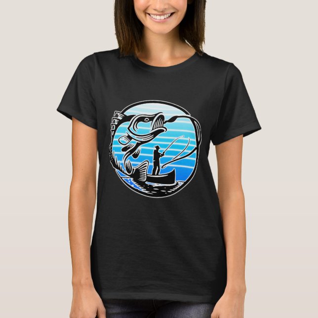 Camiseta Pesca retrô de atum (Frente)