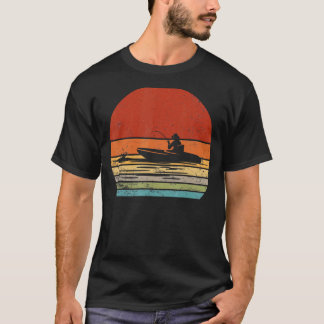 Camiseta Pesca Retro Silhueta de Pescador Vintage Ao Ar Liv