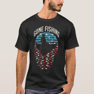 Camiseta Pesca Retro Sunset Pescador Pai Dos Eua