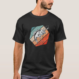 Camiseta Pesca Retro Vintage Pesca de Mosca Robalo Peixe