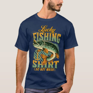 Camiseta Pesca SortudaNão Lavar A Pesca Com Vintage2365