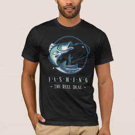 Camiseta Pesca – “The Reel Deal” Gráfico Divertido de Pesca