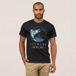 Camiseta Pesca – “The Reel Deal” Gráfico Divertido de Pesca