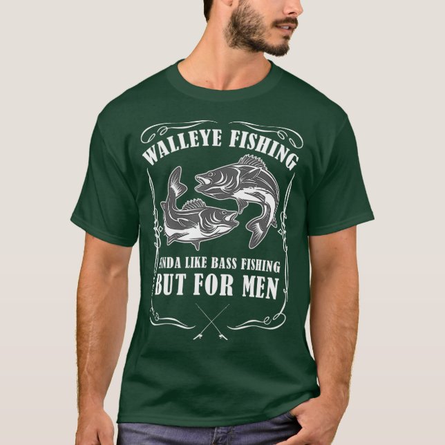 Camiseta Pesca Walleye Para Homens Engraçados (Frente)