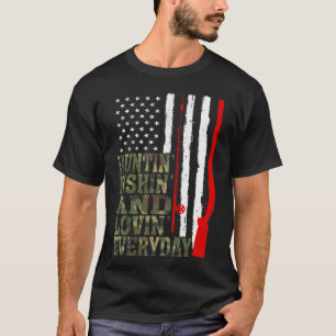 Camiseta Pescado Caçador E Adorável Pescar O Dia A Dia