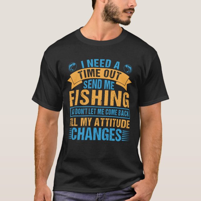 Camiseta Pescado Furioso Sobrevivente Pescador Presente Men (Frente)