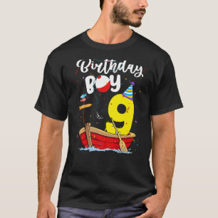 Camiseta Pescador 9º Aniversário A Pescar 9 Anos