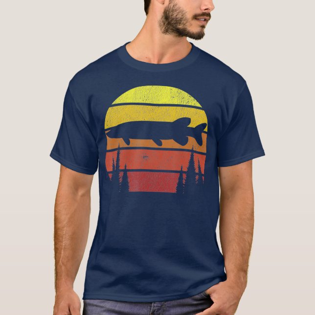 Camiseta Pescador-alvo de pesca de norte Pike (Frente)