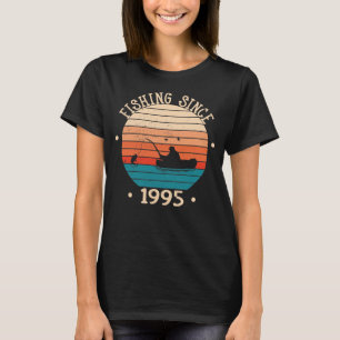 Camiseta Pescador Angler nascer 1995 Presente de Aniversári