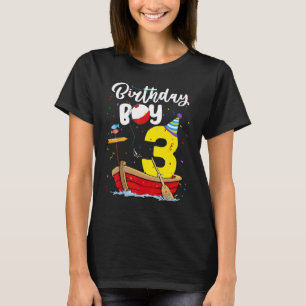 Camiseta Pescador aniversário de 3 anos pescando com 3 anos