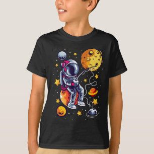 Camiseta Pescador Astronauta No Espaço Planetas Galáxia Pes