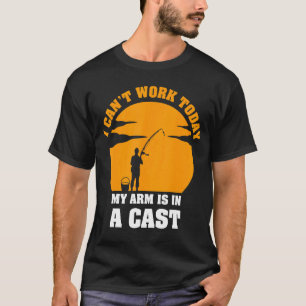 Camiseta Pescador Bonito Não Posso Trabalhar Hoje Meu Braço