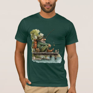 Camiseta Pescador Caprichoso Dia Preguiçoso Pescaria