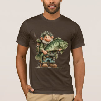 Camiseta Pescador Caprichoso Dia Preguiçoso Pescaria