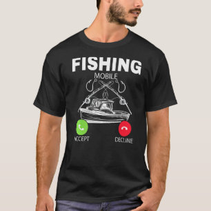 Camiseta Pescador Chamada Engraçada Barco de Pesca Pesca