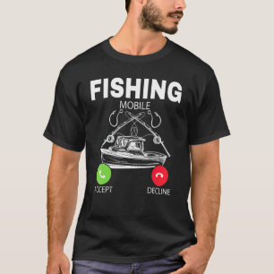 Camiseta Pescador Chamada Engraçada Barco de Pesca Pescaria