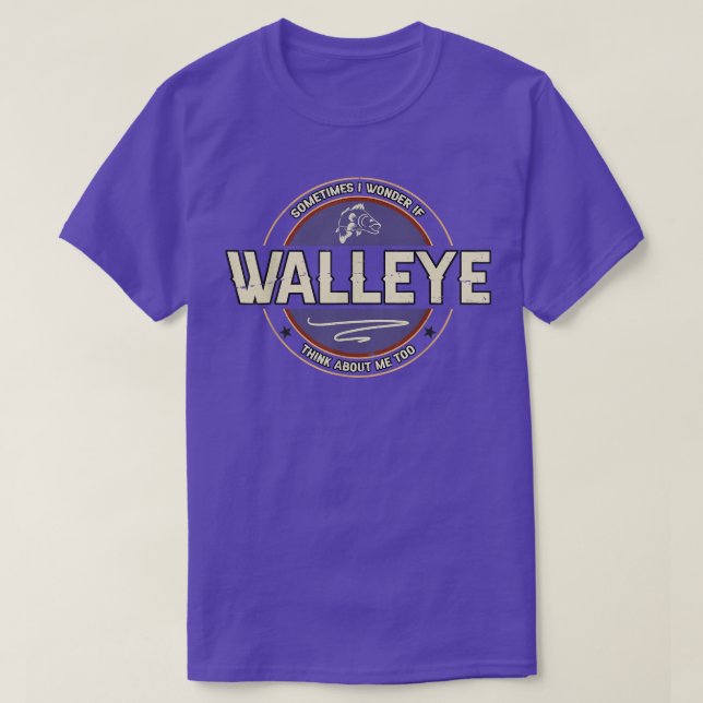 Camiseta Pescador cita pesca Walleye (Frente do Design)