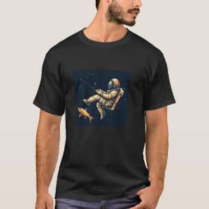 Camiseta Pescador Cósmico para Fãs de Pesca Espacial