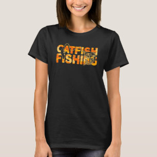 Camiseta Pescador de Bagre Laranja Camuflado Pesca de Bagre