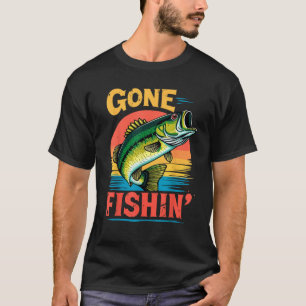 Camiseta Pescador de Bass Desceu para o Pai de Anglas de Pe