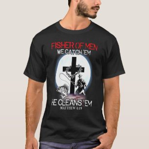 Camiseta Pescador De Homens Nós Os Pegamos Ele Os Limpa Cri