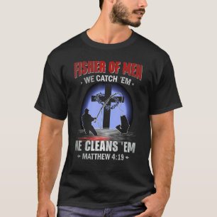 Camiseta Pescador De Homens Nós Pegamos Ele Limpa Mateus 4