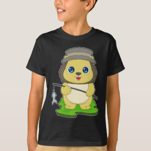 Camiseta Pescador de Leão Pescando Peixes