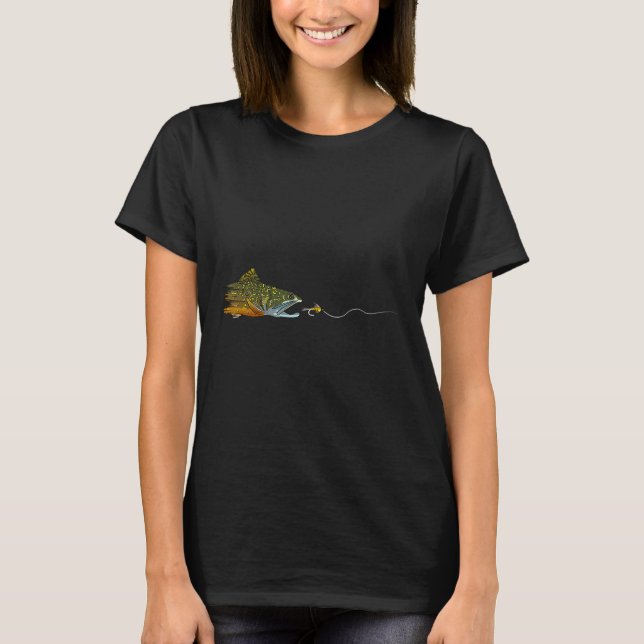Camiseta Pescador de mosca-frade-fralda-de-fralda-seca (Frente)