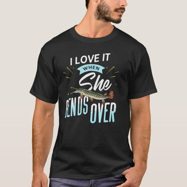 Camiseta Pescador de peixe lúcio jacaré (Frente)