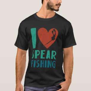 Camiseta Pescador de peixes pescador de lança lança mergulh