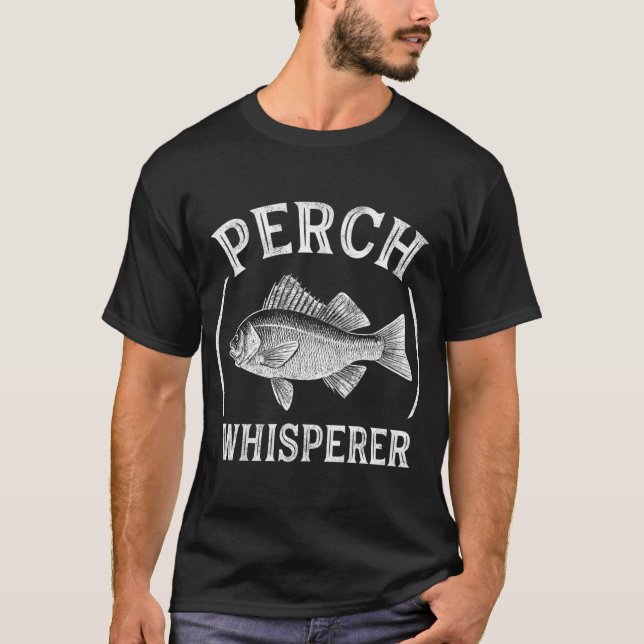 Camiseta Pescador de Perca Engraçado (Frente)