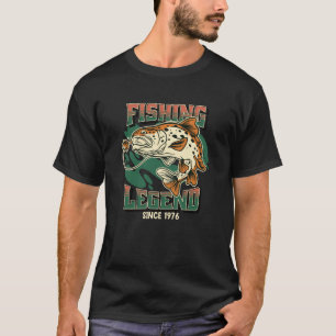 Camiseta Pescador De Pernas De Pesca Desde 1976 O