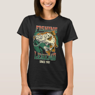 Camiseta Pescador De Pernas De Pesca Desde 1981 O