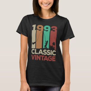 Camiseta Pescador De Pesca Retro De 1993 aniversário de 30