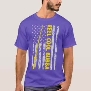 Camiseta Pescador de Presentes Americano, Pesca com Bandeir
