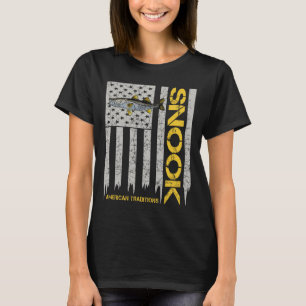 Camiseta Pescador de Robalo - Bandeira Americana Estilo Vin