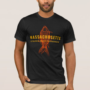 CAMISETA PESCADOR DE ROBALO LISTRADO DE MASSACHUSETTS