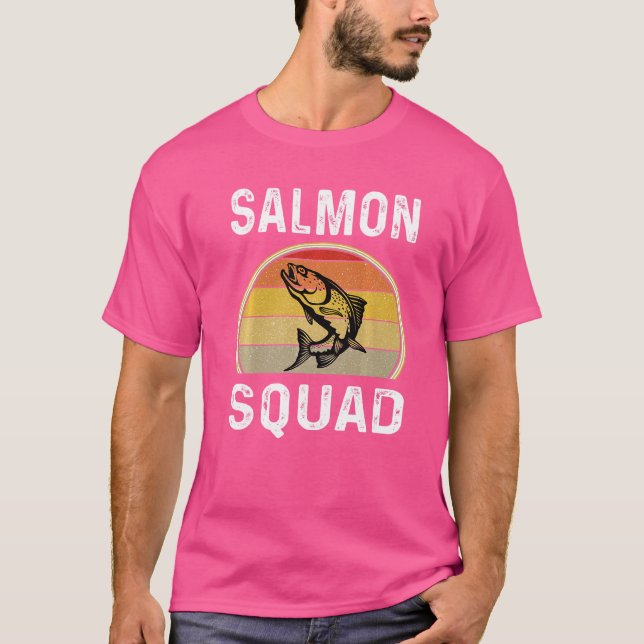 Camiseta Pescador de salmão Pesca Pescadores Salmão Praça d (Frente)