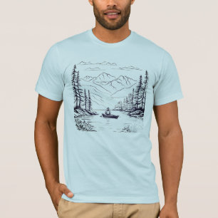 Camiseta Pescador do Lago da Montanha – Conceito Pacífico a