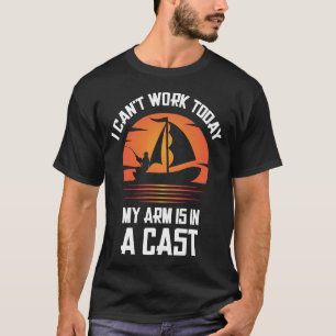 Camiseta Pescador Engraçado Não Posso Trabalhar Hoje Meu Br