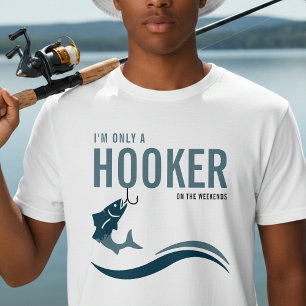 Camiseta Pescador Engraçado Pescador de Fim de Semana