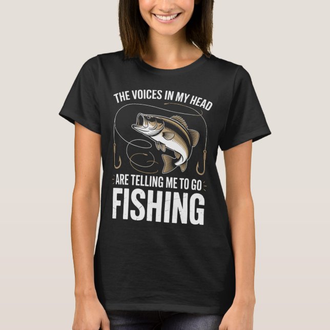 Camiseta Pescador Engraçado Pescando (Frente)
