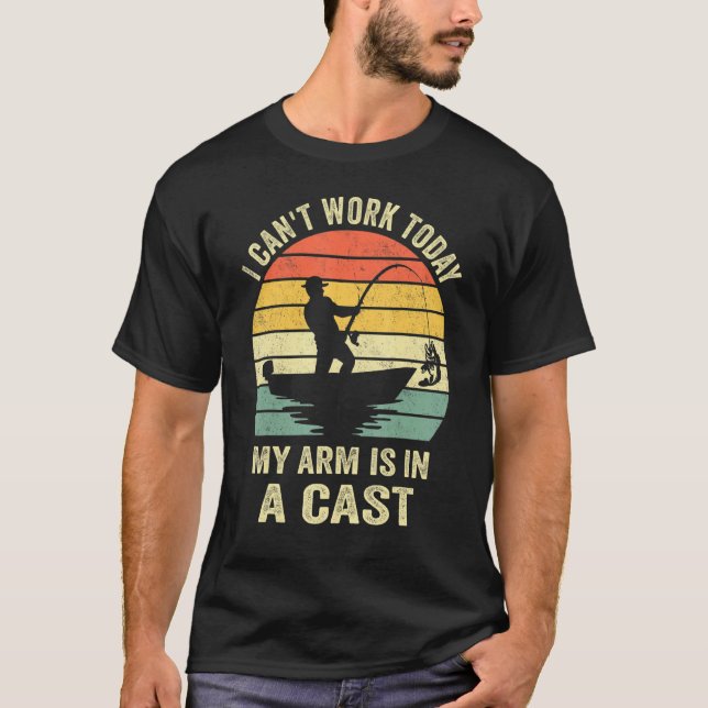 Camiseta Pescador engraçado que não posso trabalhar hoje me (Frente)