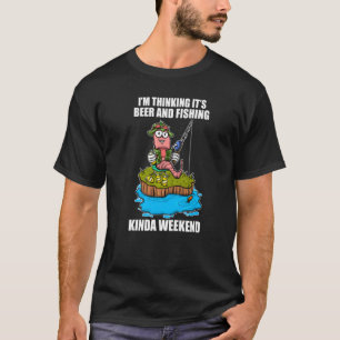Camiseta Pescador Minhoca Cerveja e Pescaria Tipo Fim de Se
