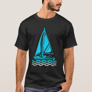 Camiseta Pescador Navegando Barco Pesca Vela Capitão