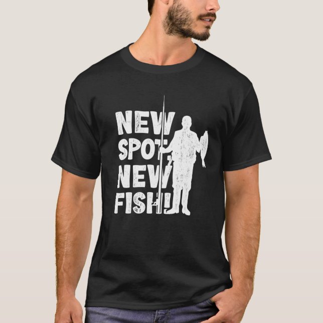 Camiseta Pescador Novo Ponto Novo Peixe Engraçado Ventilado (Frente)