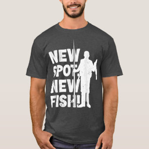 Camiseta Pescador Novo Ponto Novo Peixe Engraçado Ventilado