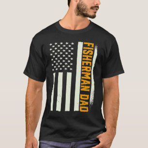 Camiseta Pescador Patriótico de Pesca Pai Pescador
