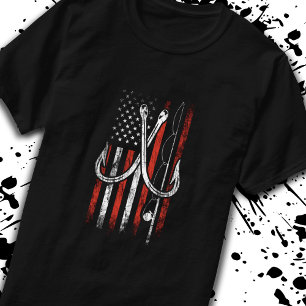 Camiseta Pescador - Pesca - Pavilhão americano - Pesca