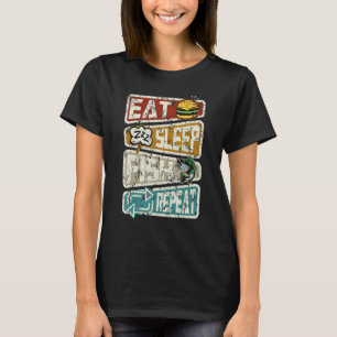 Camiseta Pescador Pescado Comer Peixe Dormindo Repetidament